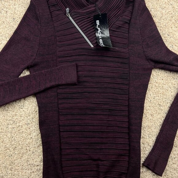 LCR Black Edition Men’s Maroon Neck Zip Pullover Sweater Sz XL NEW Neogrunge - Picture 7 of 9